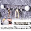 Multi-Purpose Rotating Suction Cup Hooks 5 Hooks Robe Coat Hangers  for Bathroom Accessories