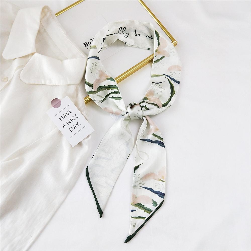 New Scarves Silk Scarves Women'S Spring And Autumn Season Long Decorative Professional Scarves Summer Thin Styles Paired With Shirts Stylish