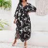 Women's Dress, Colorful Floral Prints, Vacation Loose Robe, Bikini, Sun-protective Smock