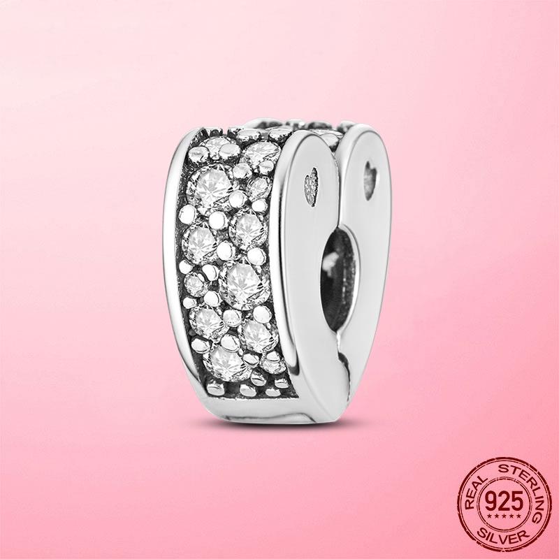 Застежка-зажим, цепочка-зажим из серебра 925 пробы, подвески-звездочки, бусины-стопоры, оригинальный браслет dora, оригинальные украшения своими руками