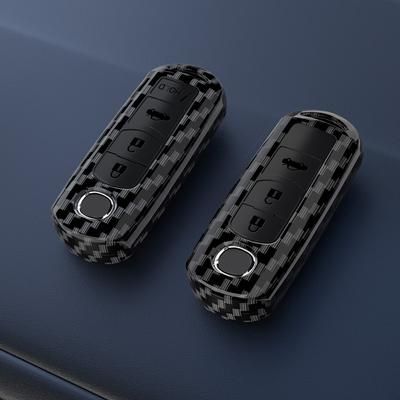 Чехол для автомобильного ключа из углеродного АБС-пластика с кнопками 2, 3, 4 для MAZDA 3/6 MX-5 Miata (2009-2012) СХ-7 СХ-9 (2010-2012 гг.) Аксессуары для Fob Shell Cage