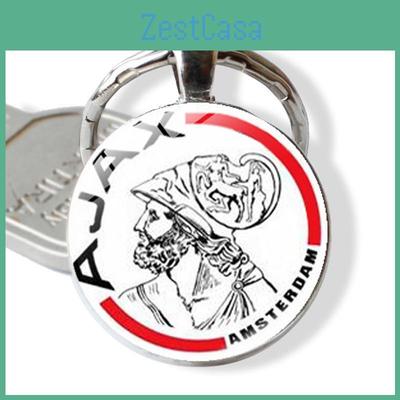 Элегантный современный брелок из цинкового сплава с символикой футбольного клуба «Аякс» для сумок и ключей