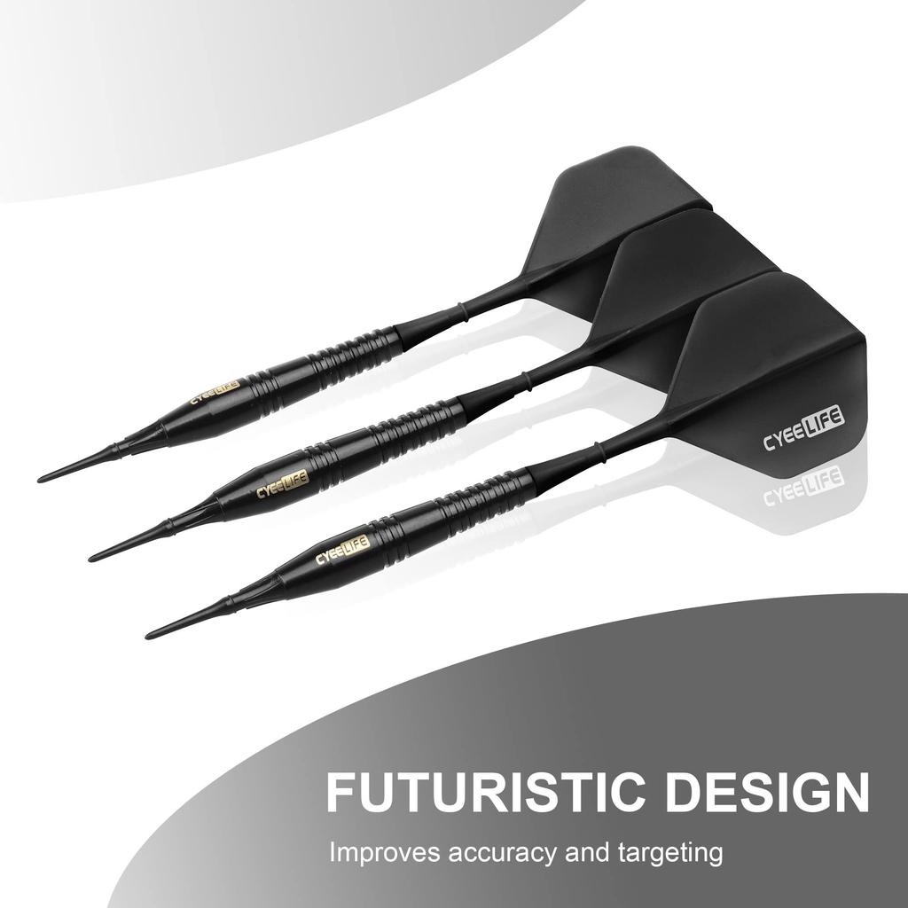 CyeeLife 16г Дартс с мягким наконечником из чистой меди (черный)