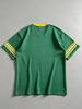 Men's Letter Print Green V-Neck Short Sleeve Casual T-Shirt Jersey Football Jersey Men Number Shirt