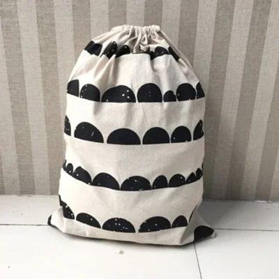 Large Cotton and Linen Laundry Bag, Toy Sack Storage Bag, Printing Fabric, Drawstring Duffle Bag, Dirty Clothes Organizer Bags