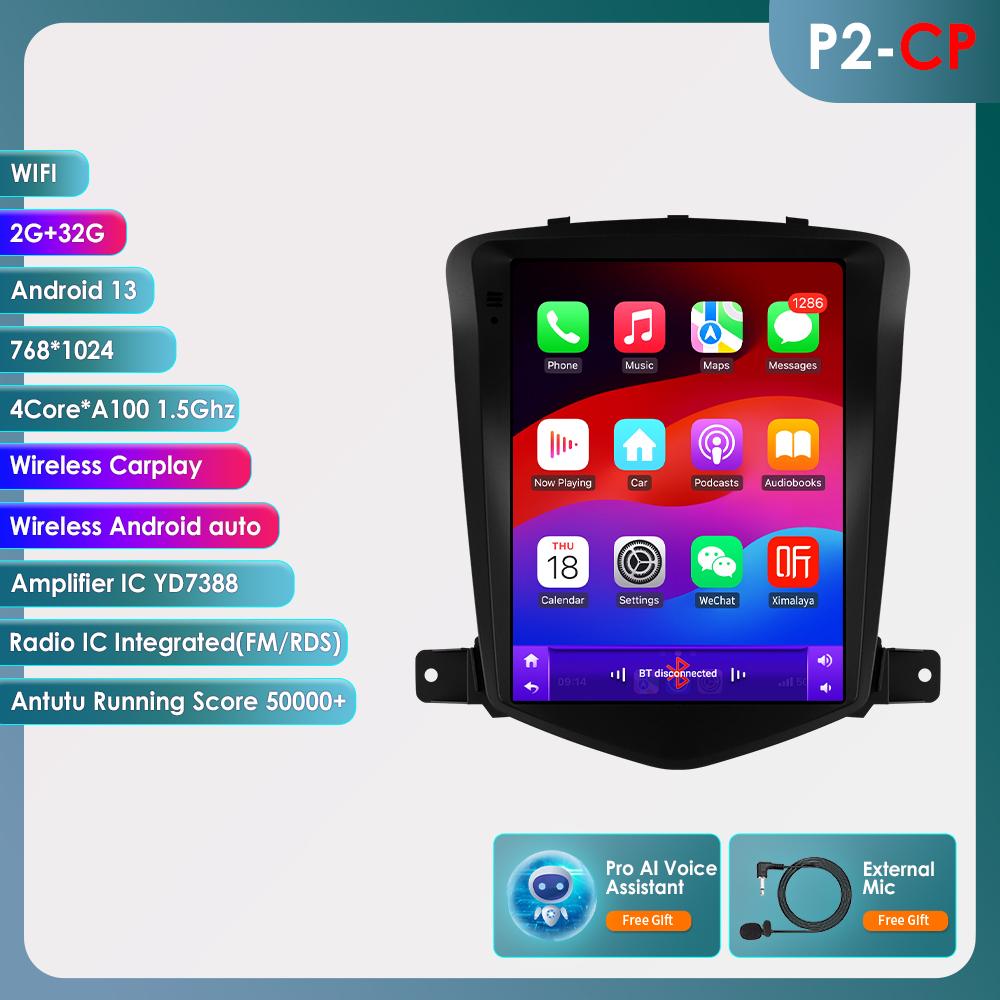 OSSURET Carplay 4G-LTE 7862 DSP 9.7'' 2 Din Android автомобильное радио для Chevrolet Cruze J300 2008 2009 2010 2011 2012 интеллектуальное мультимедиа видео GPS RDS