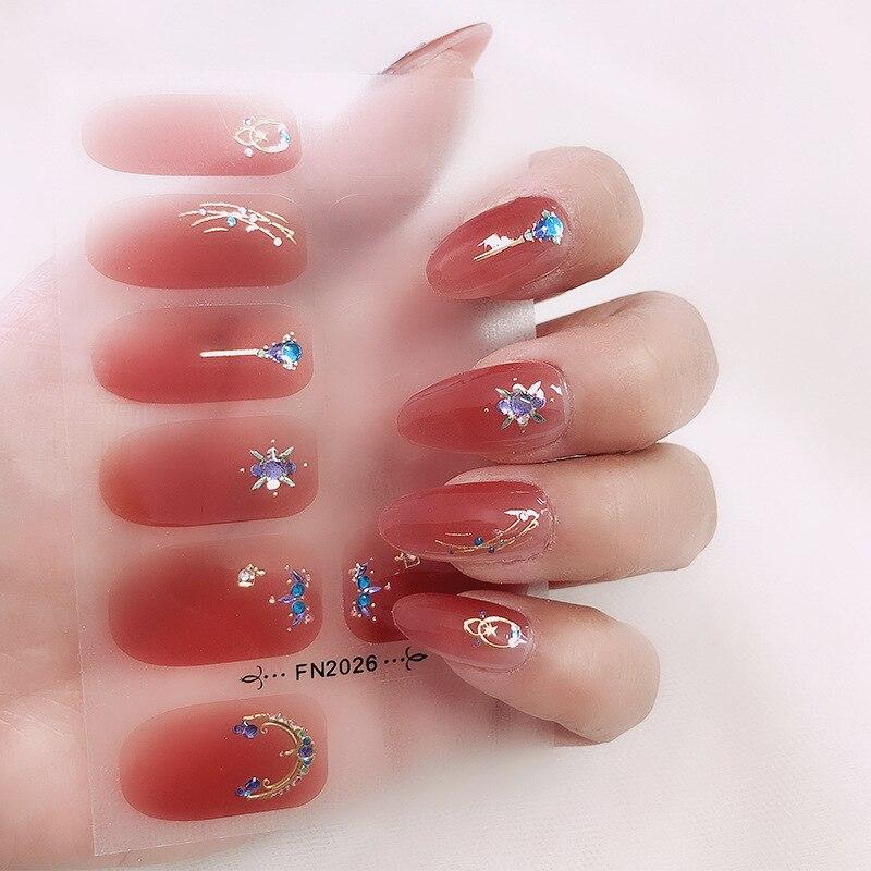 Наклейки для ногтей, бронзирующие, модные, с полным покрытием, наклейки для ногтей, маникюрные летние простые наклейки для ногтей, аксессуары для искусства, сделай сам, инструмент