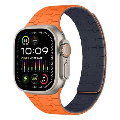 Магнитный силиконовый ремешок для Apple Watch Band Ultra3 49 мм 44 40 мм 42 46 45 мм Браслет для IWatch Серии 11 10 9 8 7 6 SE 5 4 38 мм