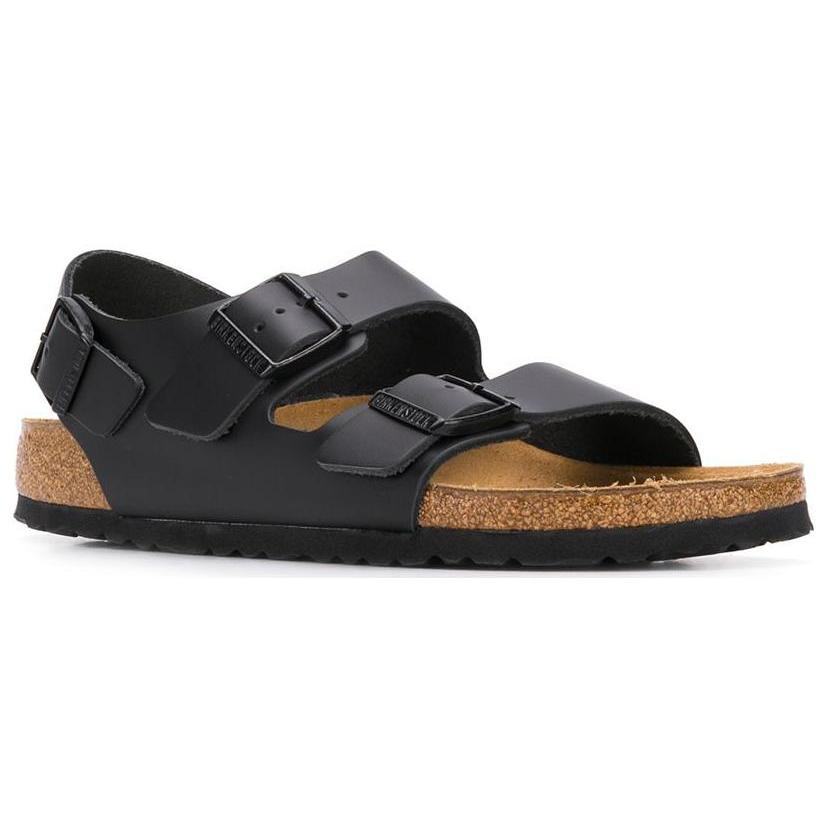 Birkenstock Миланская кожа Стильная Сандалия Мужская Черная 0034193
