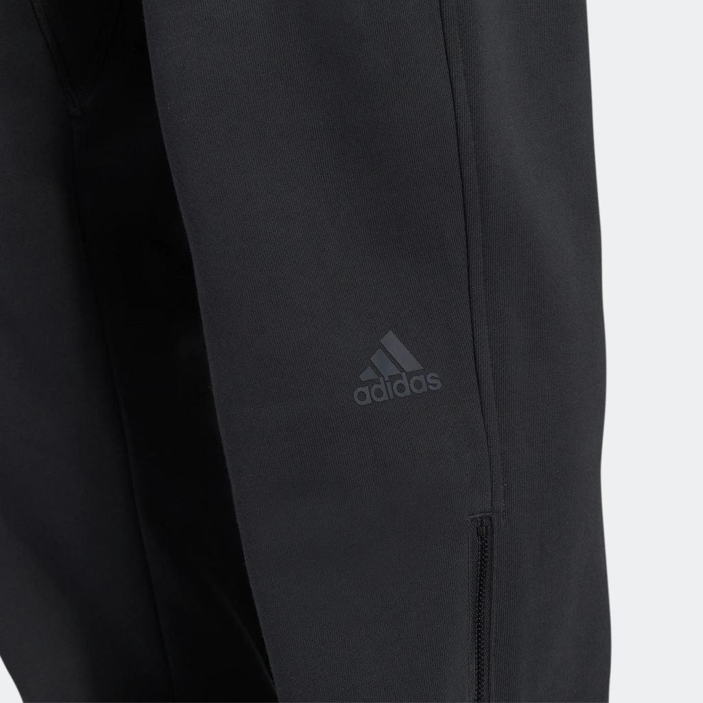 adidas Чистый цвет логотипа с вышитым значком Свободные спортивные брюки Мужские штаны Карбон-черный IK3468