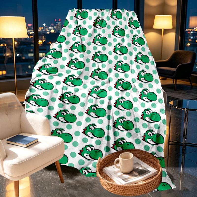 Yoshi Print Blanket - Soft & Comfortable, for Bedroom, Travel, Sofa, Home Decoration - Birthday Christmas Gift for Friend