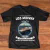 Темно-синяя футболка Veteran Proud Uss Midway Cv 41 с передней панелью