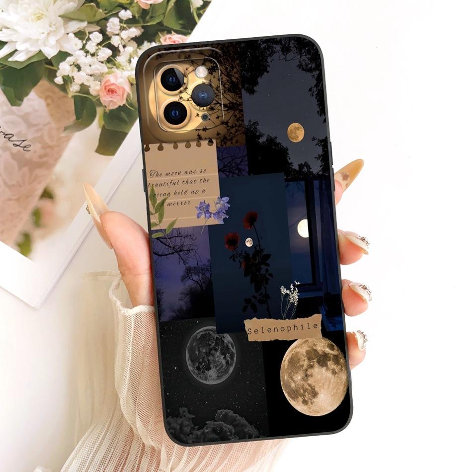 For iPhone 11 Pro Max Fashion Dusk Beach Painting Phone Case For iPhone11 11Pro 11ProMax Soft Silicone Covers Bumpers
