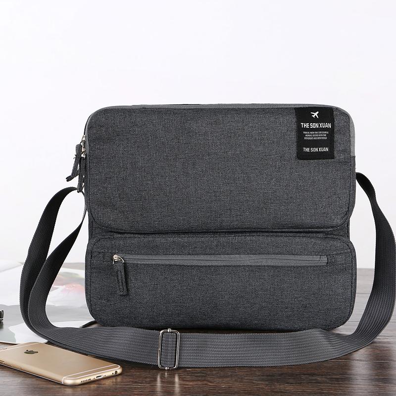 Large Capacity Multi-layer One Shoulder Messenger Bag Business Travel Work Commute Daily Storage Bag