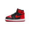 Детские кроссовки Air 1 Retro High OG TD Satin Bred 2023 Black University-Red White FD5305-061