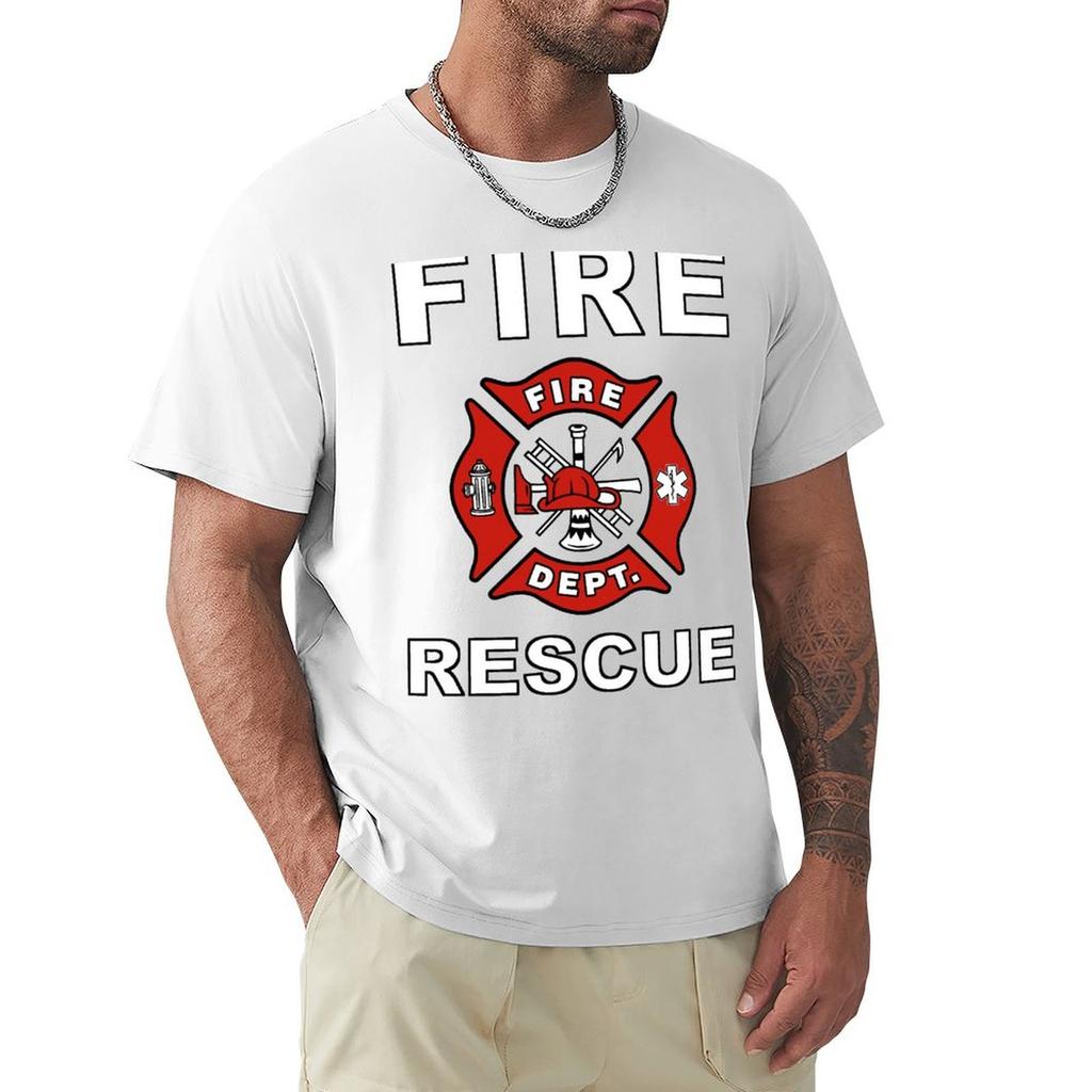 Пожарный Спасатель Fireunisex Пожарный Пожарная служба унисекс First Responder Футболка Повседневная Повседневная одежда Топ с коротким рукавом