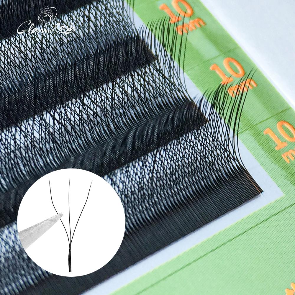 GLAMLASH 3D W-образные наращивание ресниц C/D Curl Высококачественные индивидуальные ресницы