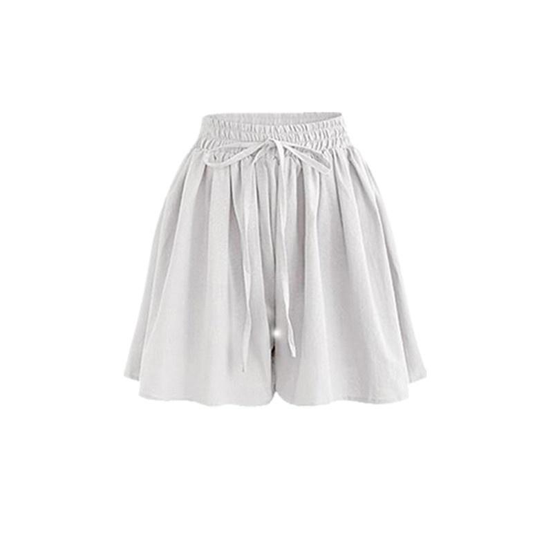 Женские брюки, широкие брюки, летние, повседневные, больших размеров, свободные, однотонные, с эластичной резинкой на талии, шифоновые шорты