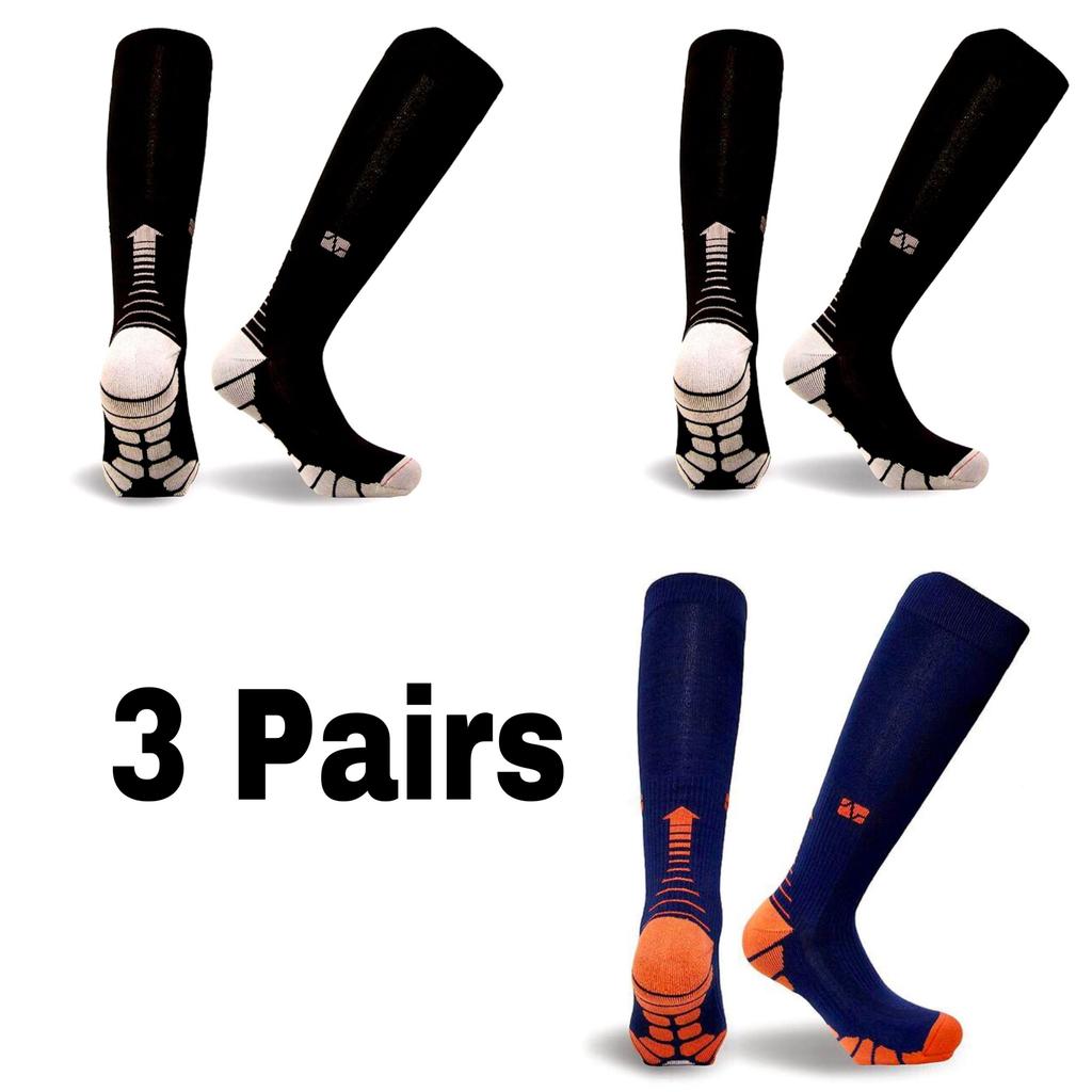 Новые компрессионные гольфы до колена 20-30 мм рт. ст. Подходят для медицинского отека, диабета, варикозного расширения вен, бега, марафона, компрессионные спортивные носки