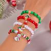 Рождественские браслеты для женщин ручной работы из глиняных бусин, эластичный браслет, праздничные украшения для дружбы, подарки, наполнители для рождественского чулка, сувениры для рождественской вечеринки