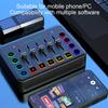 Gaming Audio Mixer External Sound Card Independent Channel Control Bluetooth-compatible Streaming RGB PC Mixer with XLR Microphone Interface