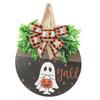Ghost Pumpkin Door Sign Cute Party Supplies Funny Decoration Spooky Door Hanger for Home Window