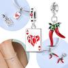 Оригинальный Медный Красный Перец Чили Сердце Карточная Масть Пики Бусина-Подвеска Подходит для Браслета Подарок на День Святого Валентина Женские Украшения Аксессуар Сделай Сам