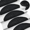 VidaXL Stair Carpet 10 Pieces 65 X 21 X 4 Cm Black Semicircular Large 149801