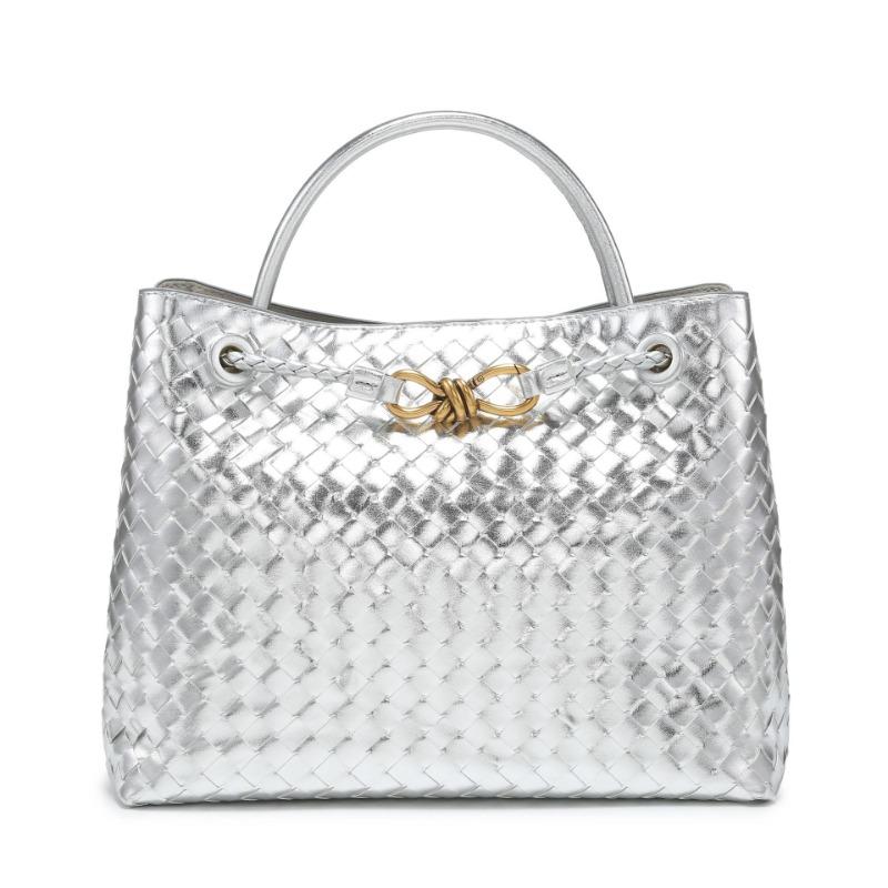 Плетеная сумка ручной работы Сумка на плечо с металлической пряжкой-бабочкой Сумка большой вместимости Кроссбоди