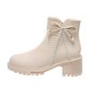 Women's Thick Heel Short Boots Casual Fashion Leather Boots