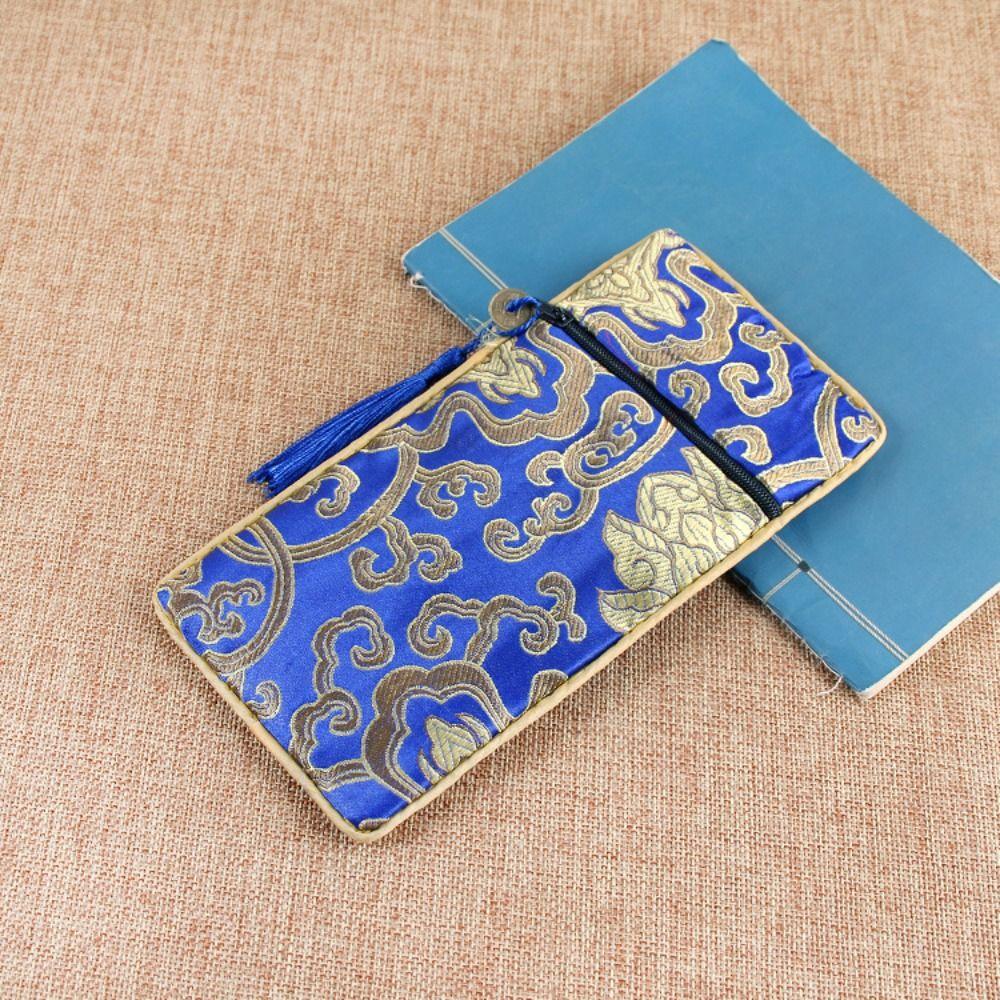 Double-layer Brocade Antique Buddhist Scripture Bag Embroidery Bag Jewelry Bag Chinese Style Sachet