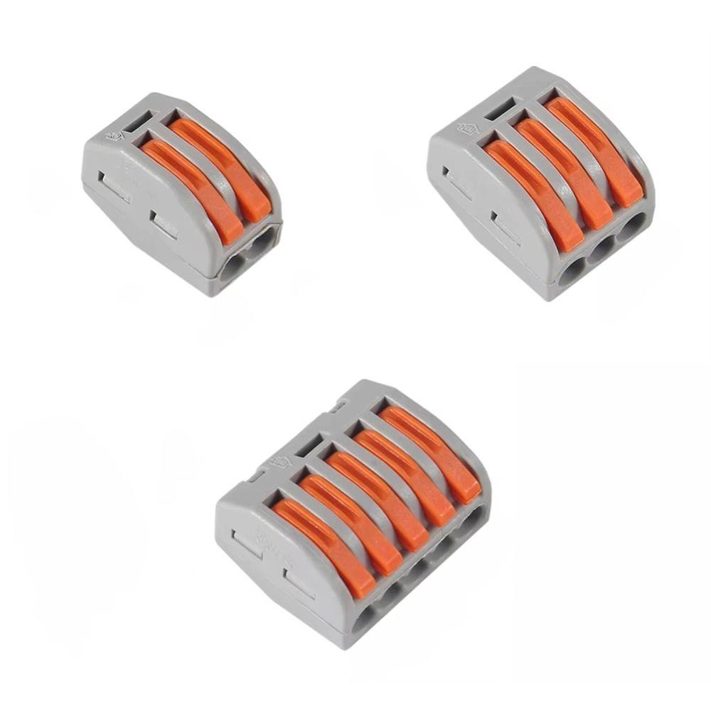 60PCS Puch in Lever Wire Nuts 28-12 AWG Electrical Wire Nuts Lever Wire Connectors Kit