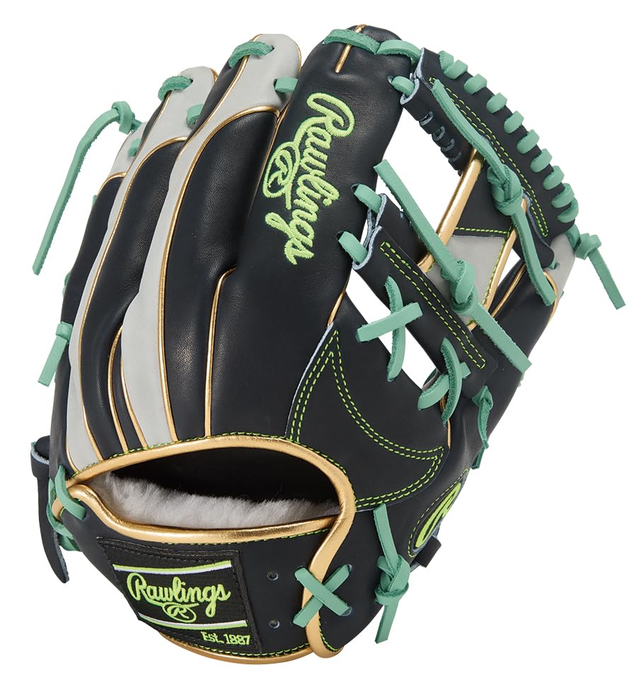 Rawlings PRO EXCEL Wizard COLORS GR5FHW2CN52MG Baseball inches HOH® #02 Glove, Softball, Infield, Navy/Gray, 11.25 (Right-handed throw)