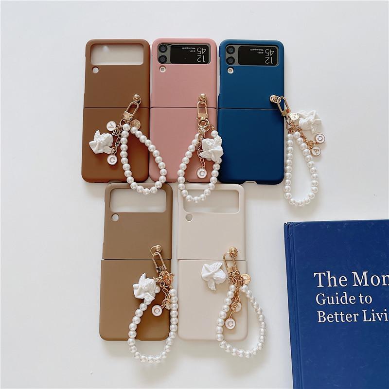 For Samsung Galaxy Z Flip 3 5g Cute 3d Angel Bracelet Matte Pc Cover Case For Samsung Zflip3 Zflip 3 Phone Case Fundas