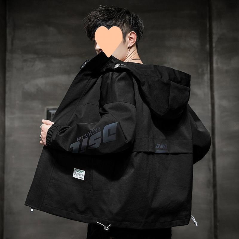 Куртка мужская весна, осень и зима новинка тренд с капюшоном повседневная универсальная свободная куртка верхняя одежда