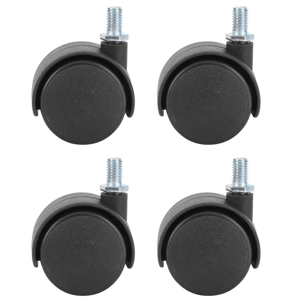4шт 1,5-дюймовые ролики, вращающиеся на 360 градусов, универсальное пластиковое колесо для стула-кабинета