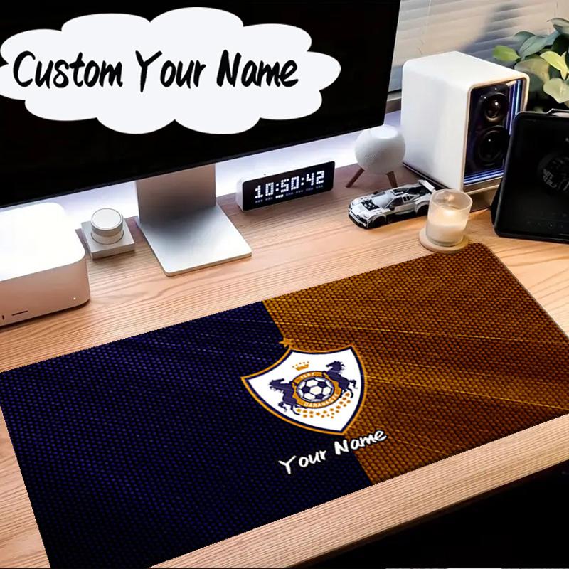 Custom Name Mouse pad Dynamic Qarabag Crest Design Mouse Pad Desk Mat, Non-Slip Rubber Backer Pad For Computer Notebook Gaming Mouse Pad Gift