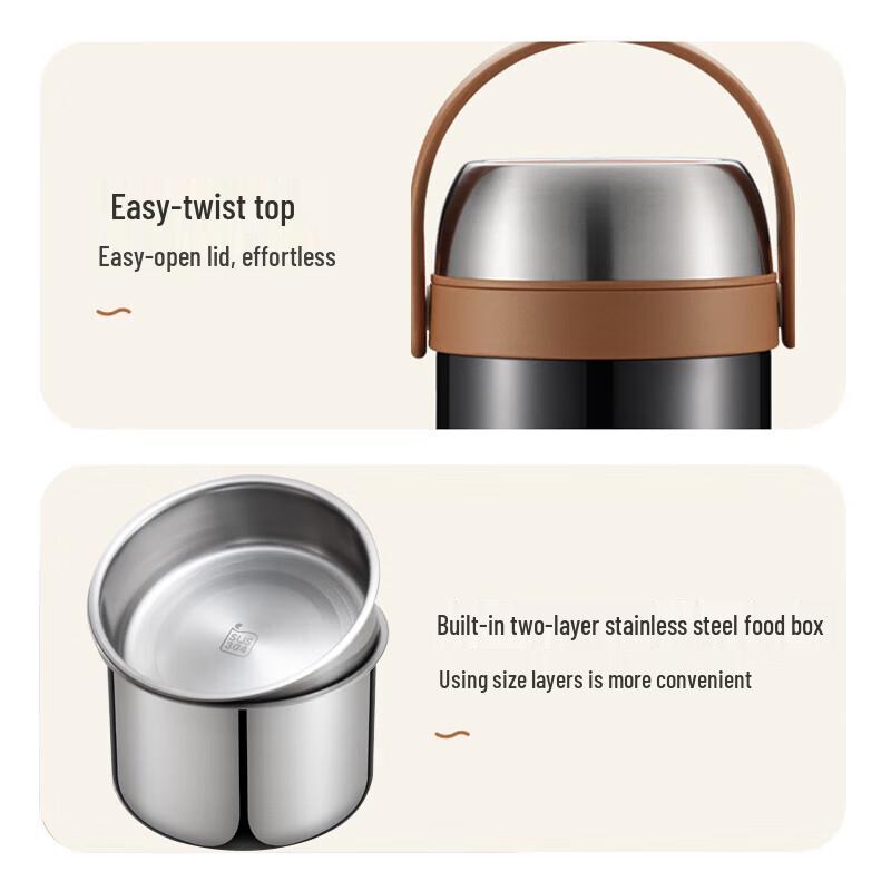 Supor KFV17AD10 Stainless Steel Thermal Lunch Box Set