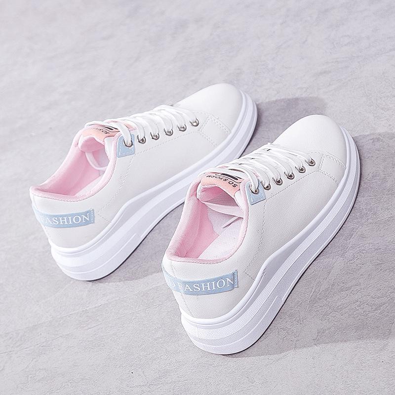 Туфли для женщин, белые туфли для студентов, весенние туфли на плоской подошве, весенне-осенние белые туфли