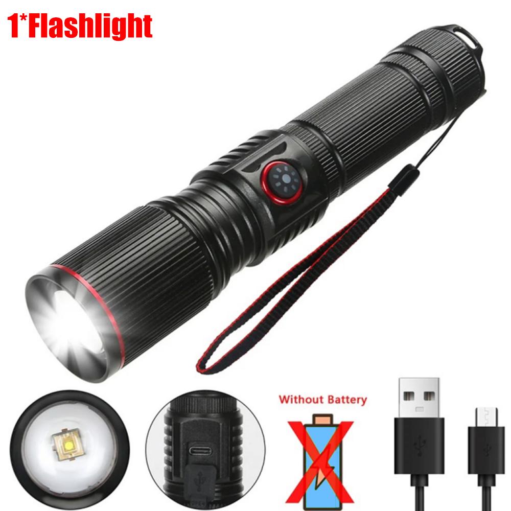 Aluminum Alloy White Laser Powerful LED High Power Flashlight Zoom Torch LightLamp Camping Outdoor Hunting Fishing Lighting Lamp