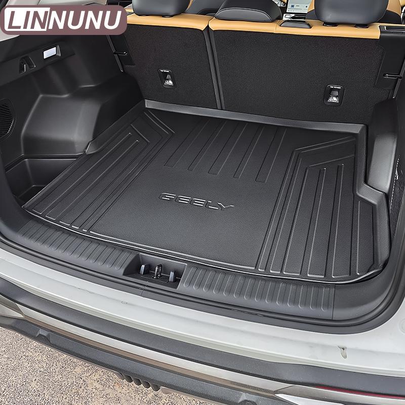 LINNUNU Trunk Mat Fit for GEELY Starray Boyue L Atlas II 2023 2024 All-Weather Black TPE Rear Trunk Pad Cargo Liner Floor Mat