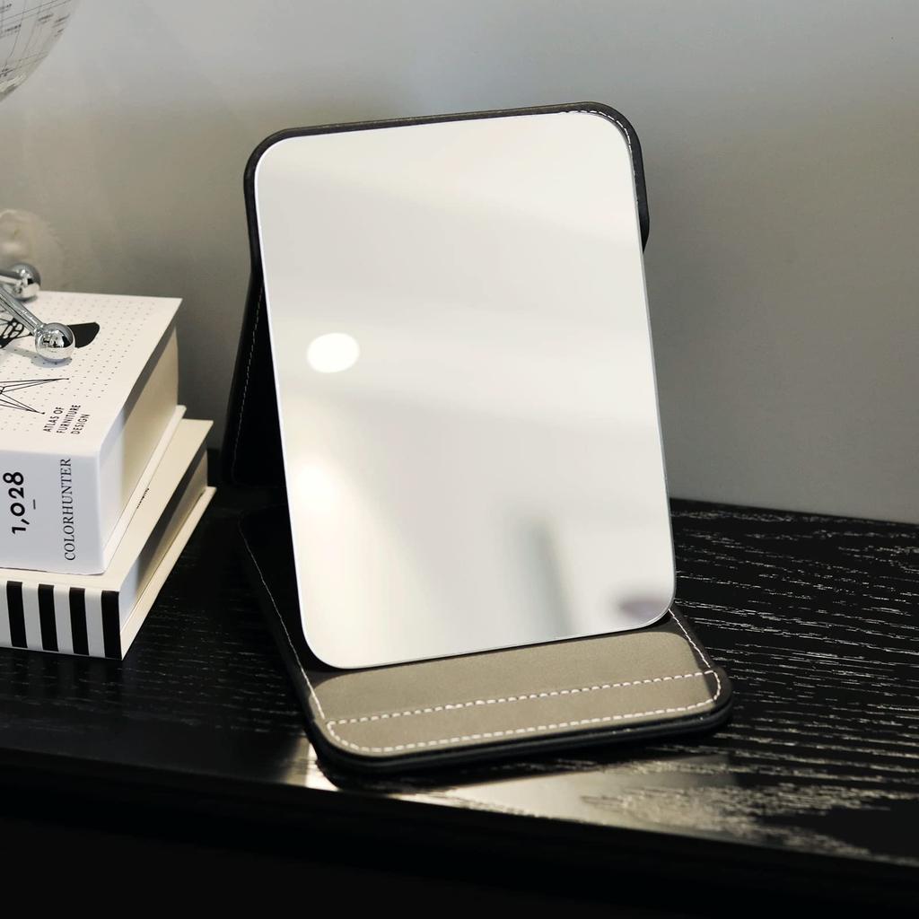 LONGWIN Tabletop Makeup High Folding Large Adjustable Compact Storage for Convenient Storage Mirror, Mirror, Reflectivity, Mirror, Mirror, Angle,