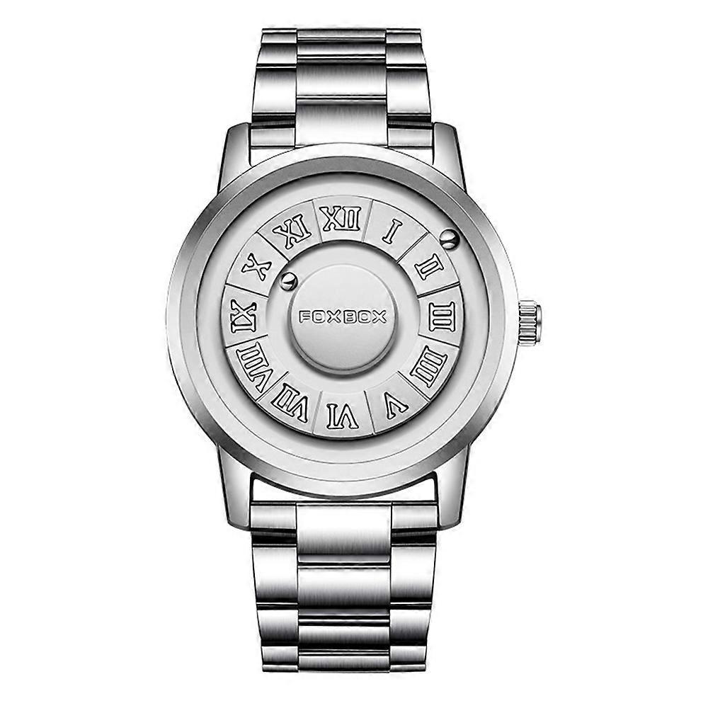 Magnetic Roller Mens Personalized Creative Watch Trendy Black Technology Cool Concept Borderless Design Watch