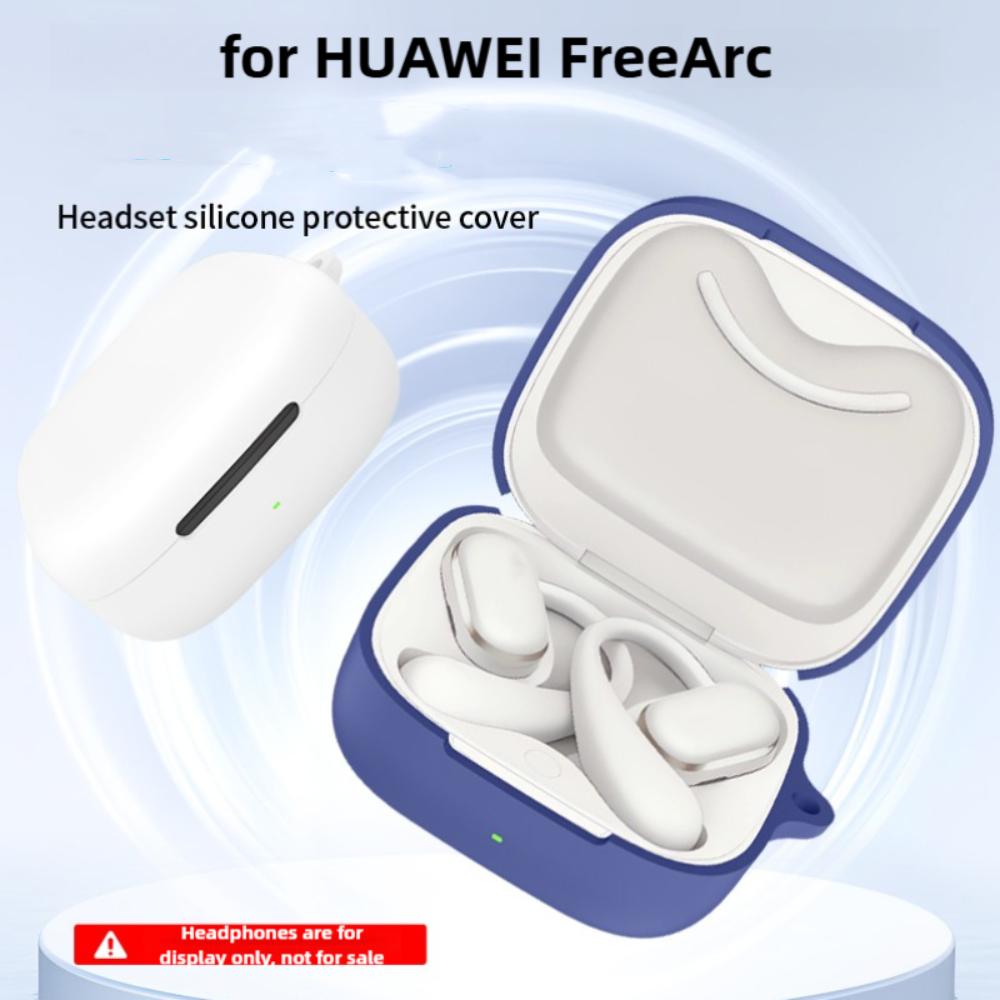 Anti-fall Earphone Case with Carabiner Charging Box Shell for HUAWEI FreeArc