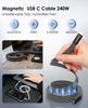 Magtame Magnetic Fast Metal Double совместим с кабелем Type-C, плоский, автоматическое хранение, зарядка 240 Вт/5 А, кабель Type-C, совместимость с QC4.0/PD3.1, USBC-USBC