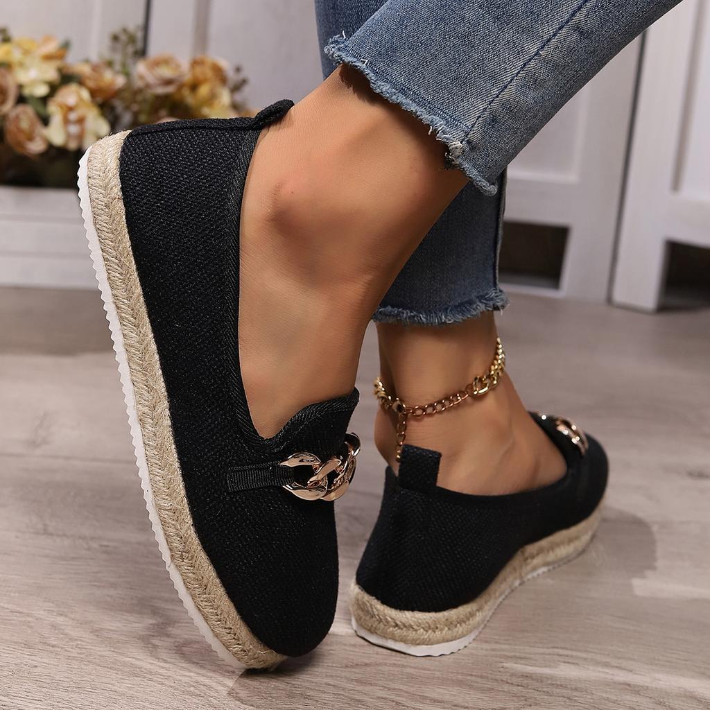 Fashion Ladies Shoes New Slip On Women's Flats Autumn Round Toe Solid Solft Sole Casual Flat Comfortable Loafers Zapatillas Mujer