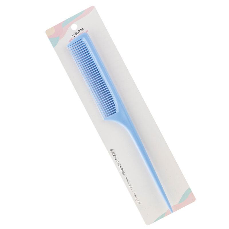 Портативная расческа для салона, щетка для укладки, парикмахерский хвост, пластиковая расческа с тонкой ручкой