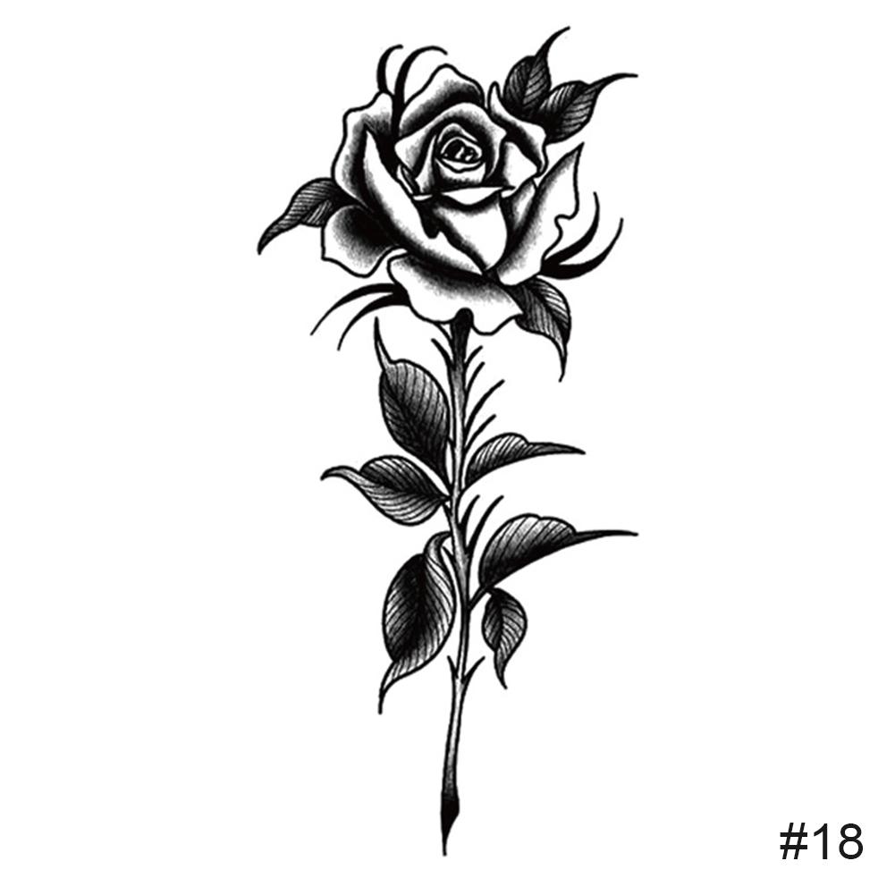 Маленькие свежие черные татуировки наклейки водонепроницаемые долговечные татуировки наклейки боди-арт татуировки для женщин мужчин