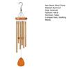 25-Inch Wooden Wind Chime with 6 Aluminum Tubes S-shaped Hook Natural Soothing Melody Garden Patio Outdoor Decoration Hanging Wind Bell Pendant