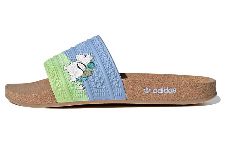 Adilette Moomin x Adilette Wmns Adidas Originals Прозрачные шлепанцы из пробки 'Муми-тролль' Женские ID4207